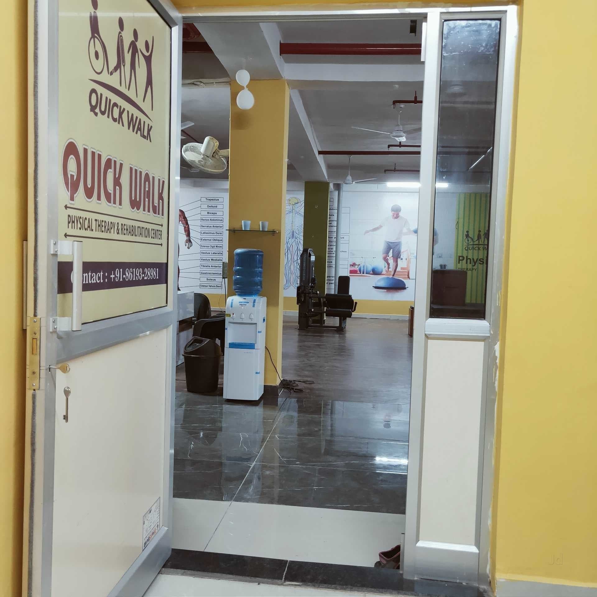 The entrance to Quick Walk Physical Therapy & Rehabilitation Centre on the third floor of City Mall Plus, Jhotwara